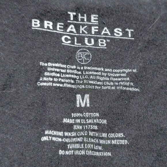 The Breakfast Club Graphic SS Black Tee - Size Junior Medium - Picture 5 of 5